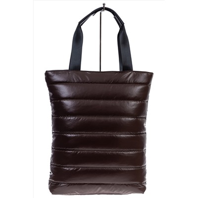 Женская сумка-шоппер из водооталкивающей ткани, цвет шоколад