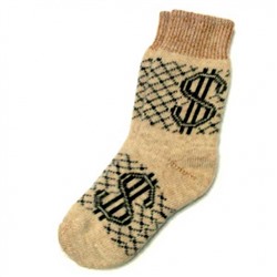 Мужские шерстяные носки с долларом