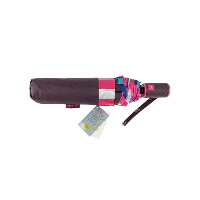 Зонт женский полуавтомат с цветными вставками, цвет баклажан