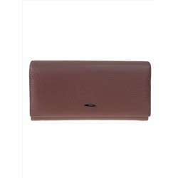 Женский кошелёк-портмоне из мягкой натуральной кожи, цвет пудра