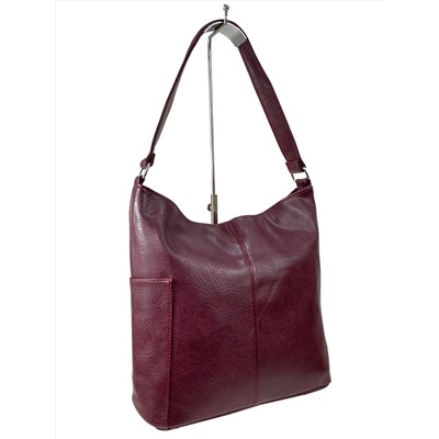 Женская сумка хобо из искусственной кожи, цвет бордовый