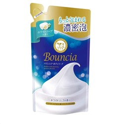 Сливочное жидкое мыло "Bouncia" для рук и тела с нежным свежим ароматом 360 мл, мягкая упаковка