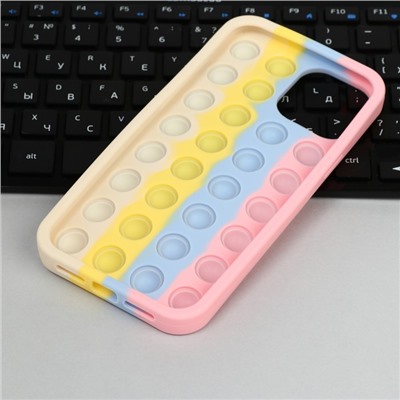 Чехол POP IT, для iPhone 12 Pro MAX, силиконовый, разноцветный