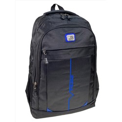 Мужской рюкзак из текстиля ,цвет черный с синим