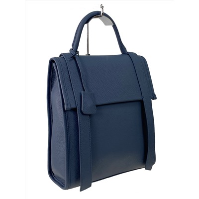 Женский рюкзак из натуральной кожи, цвет синий