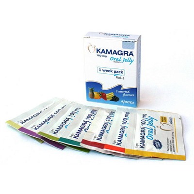 Камагра (Желе) Ассорти 7 вкусов Аджанта "Kamagra Oral Jelly 1 Week Pack Ajanta" 100мг 7шт