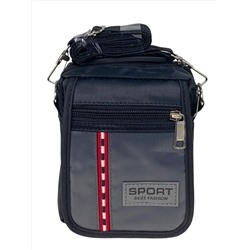 Спортивная поясная сумка из текстиля, цвет черный с серым