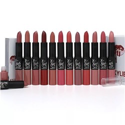 Помада-блеск матовая KYLIE Matte Lipstick Lipgloss  2в1 №1 (12шт)