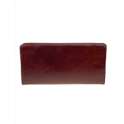 Женское портмоне из натуральной кожи, цвет шоколад
