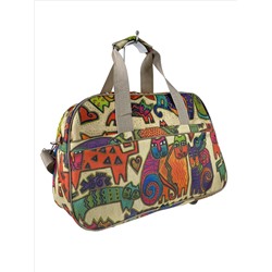 Дорожная сумка из текстиля с принтом, мультицвет