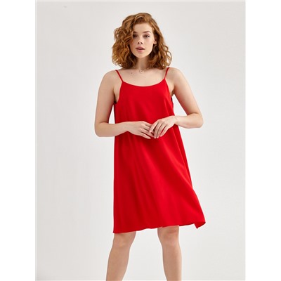 Платье-трапеция с открытоой спиной OD-631-1 красное