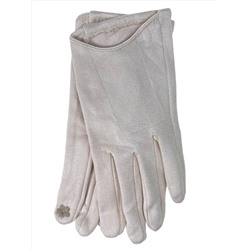 Укороченные женские велюровые перчатки, цвет белый