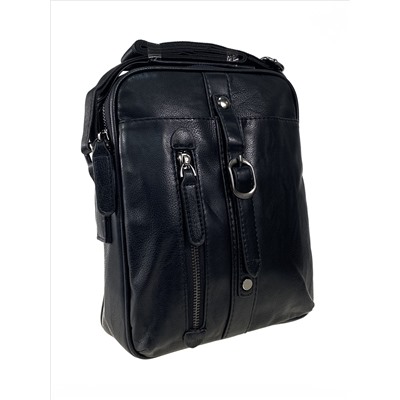 Мужская деловая сумка из искусственной кожи, черный цвет