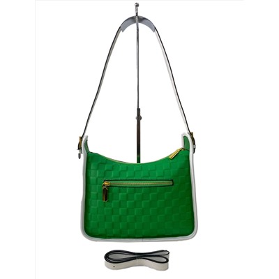Женская сумка из натуральной кожи, цвет ярко зеленый