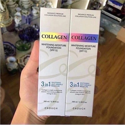 Набор 2 шт Тональный крем с коллагеном тон 13+21 Enough Collagen