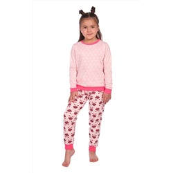 Пижама детская "Совенок" розовый горох