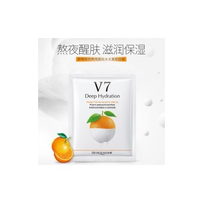 Тканевая маска V7 с комплексом витаминов и экстрактом апельсина Bioaqua
