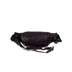 Мужская сумка на пояс из натуральной кожи, цвет коричневый