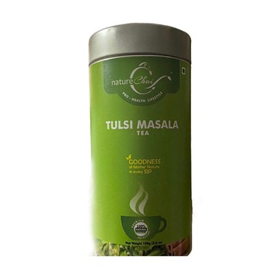 Индийский чай в Жестяной банке Tulsi Masala tea, 100g