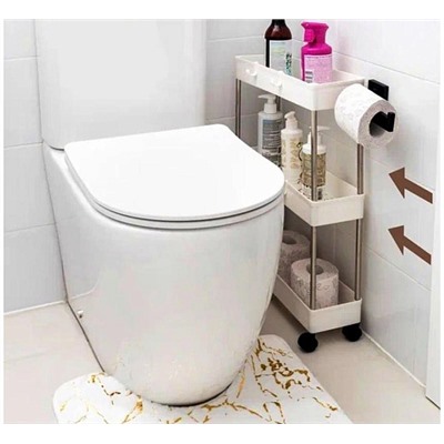 Этажерка на колесиках 3 полки Bathroom Rack 63х40см