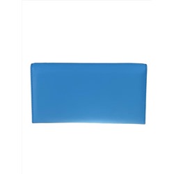 Женское портмоне из натуральной кожи, цвет голубой