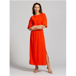 Платье OD-453-2 из штапеля оранжевое