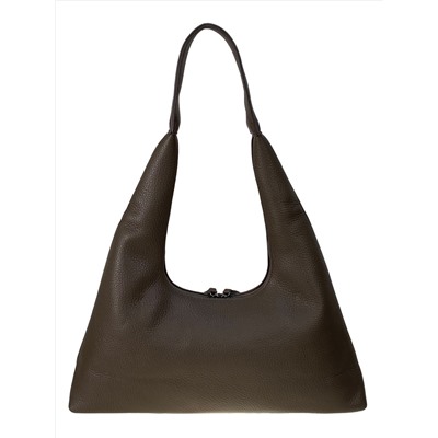 Женская сумка шоппер из натуральной кожи, цвет шоколад