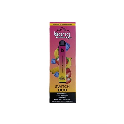 Испаритель BANG 2500 затяжек, 7ml, 1100mAh банан лед & клубника банан