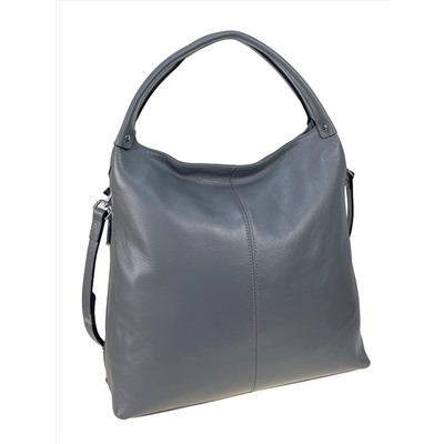Женская сумка из натуральной кожи цвет серый