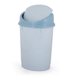 Контейнер для мусора 12л овальный, голубой (уп.6)