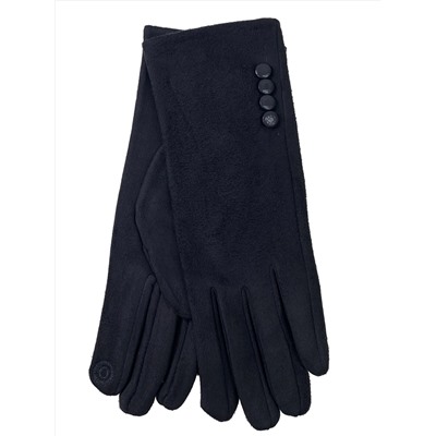 Велюровые демисезонные перчатки, цвет темно серый