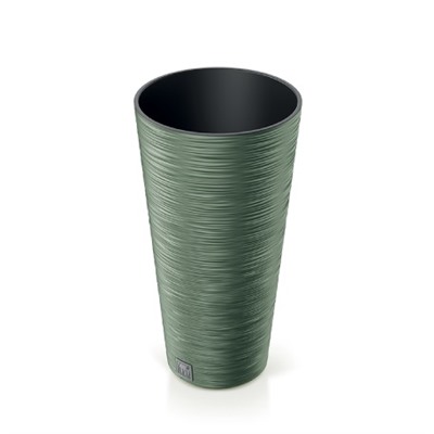 Кашпо Furu Round Slim d30 h57,5см вкладка зеленый