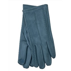 Велюровые демисезонные перчатки, цвет бирюзовый