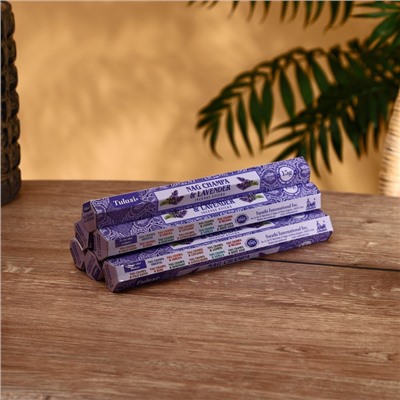 Благовония NAG CHAMPA "Tulasi" 15 аромапалочек Lavender