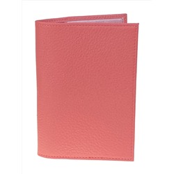 Обложка для паспорта из натуральной кожи, цвет розовый
