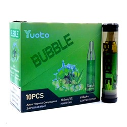 Персональный испаритель YUOTO BUBBLE 4000 затяжек 650мАч Заряжаемая Алоэ черная смородина