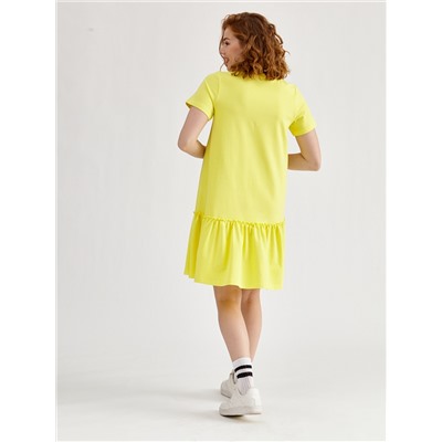Платье кулирка OD-633-1 светло-желтое