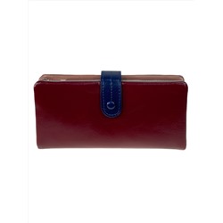 Женское портмоне из искусственной кожи, цвет бордовый