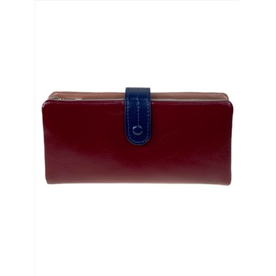 Женское портмоне из искусственной кожи, цвет бордовый