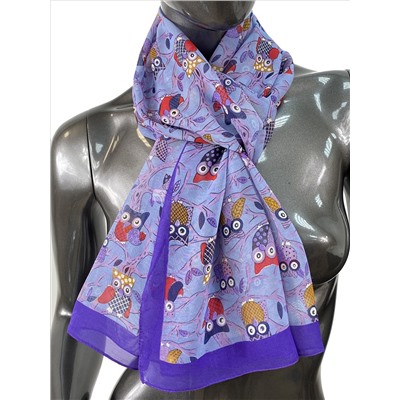 Легкий палантин-шарф с принтом, цвет мультицвет