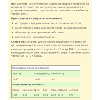 Азофоска /1 кг /Вика/ *25шт N-17 P-17 K-17