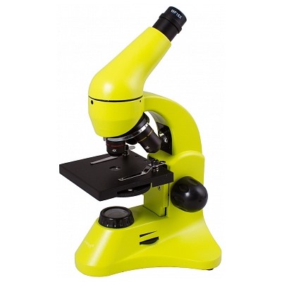 Микроскоп Rainbow 50L PLUS Lime-Лайм 69054 (увеличение от 64 до 1280 крат; объективы 4х,10х,40х; окуляр WF16х, набор для опытов К50), (Levenhuk, 2021)