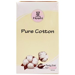 HOSHI. Pure Cotton Прокладки гигиенические ежедневные Panty Liner (150мм), 40шт