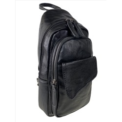 Мужская сумка из искусственной кожи, цвет черный