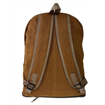 Мужской рюкзак из брезента, цвет коричневый