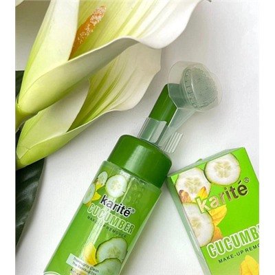 Пенка для умывания со щеточкой Karite Cucumber Make-Up Remover 150 мл