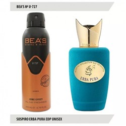 Дезодорант BEA'S U 727 - Sospiro Erba Pura For Women 200мл