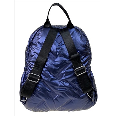 Дутый женский рюкзак из полиэстера, цвет синий