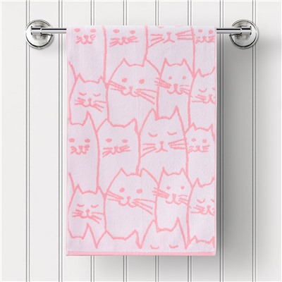 Набор полотенец махровых Kittens, кошка, розовый