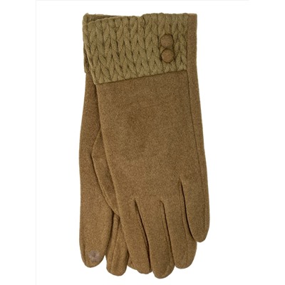 Элегантные демисезонные перчатки из кашемира, цвет коричневый